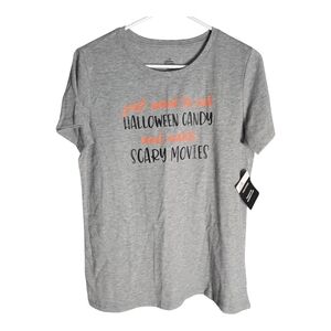 Gray Halloween Graphic Tee